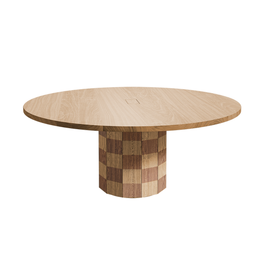 Checkerboard Round Meeting Table